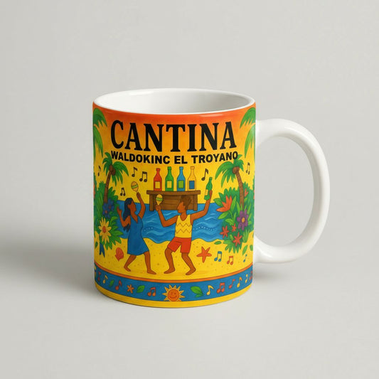 Taza Cantina Waldokinc – Diseño Tropical Colorido